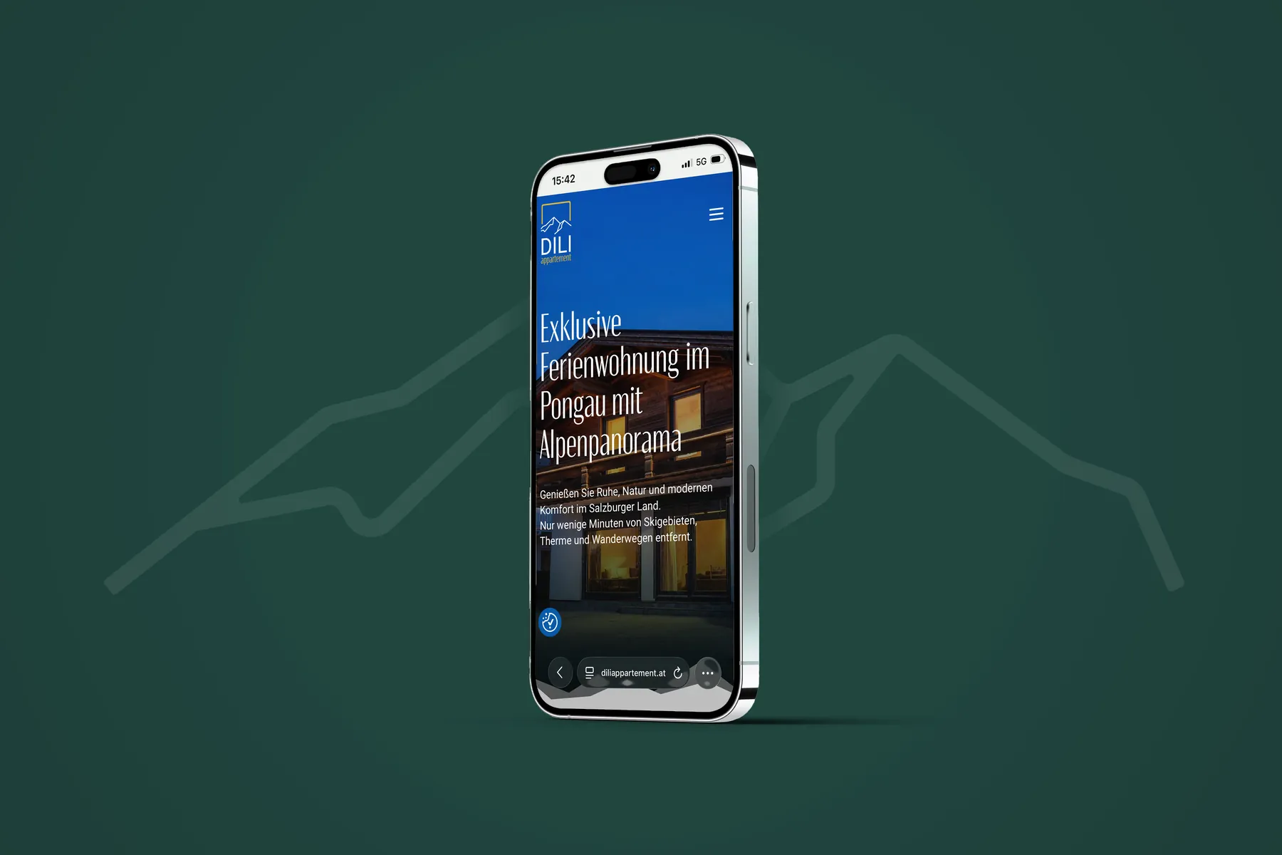 Mobile Ansicht der Website des Dili Appartement
