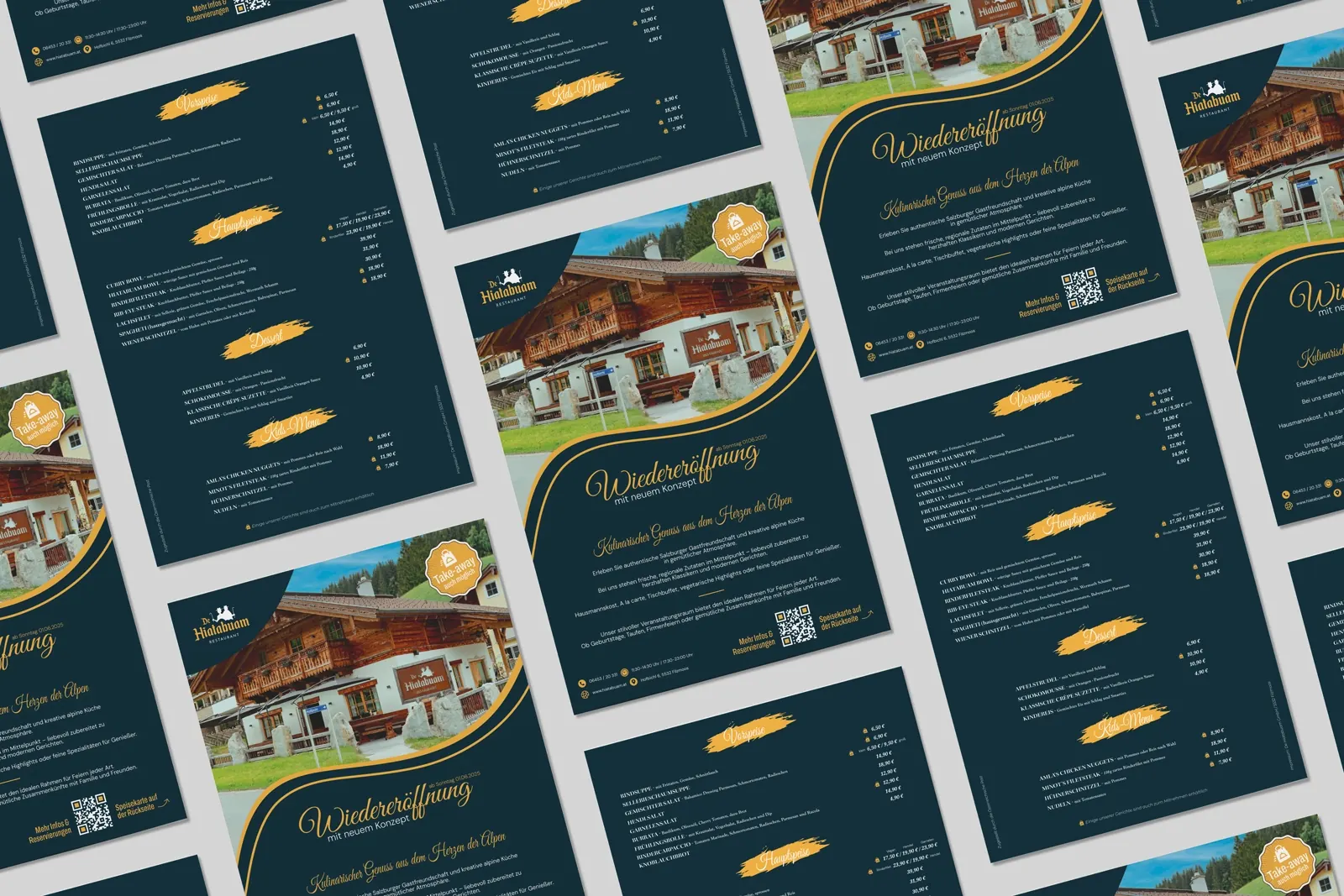 A4-Flyer für das Wirtshaus De Hiatabuam