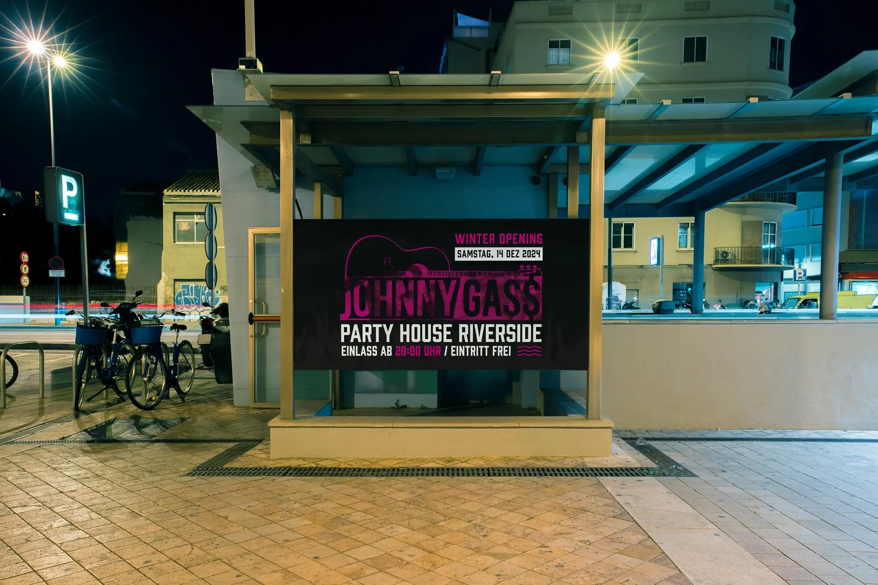 Eventplakat für das Riverside in Wagrain